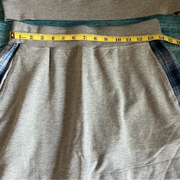 Sundays Becca skort Sienna s/s sweatshirt set grey blue Plaid trim size Medium - Picture 8 of 16